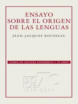 cover image of Ensayo sobre el origen de las lenguas